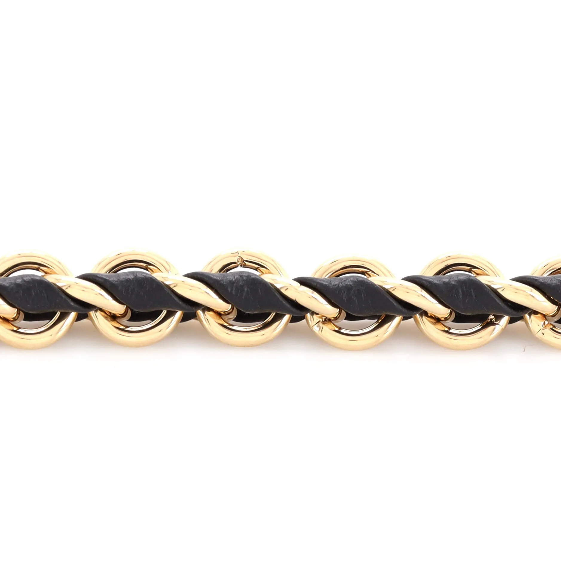 Designer Multi Pochette Accessoires Woven Chain Strap Leather and Metal