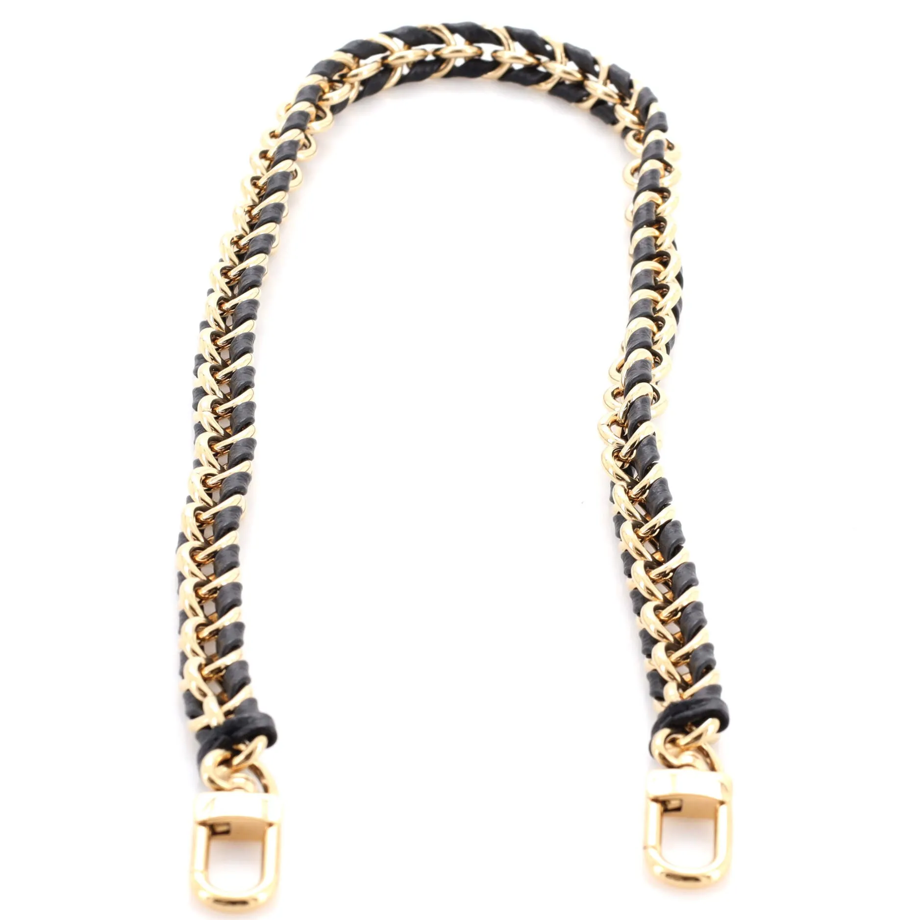 Designer Multi Pochette Accessoires Woven Chain Strap Leather and Metal