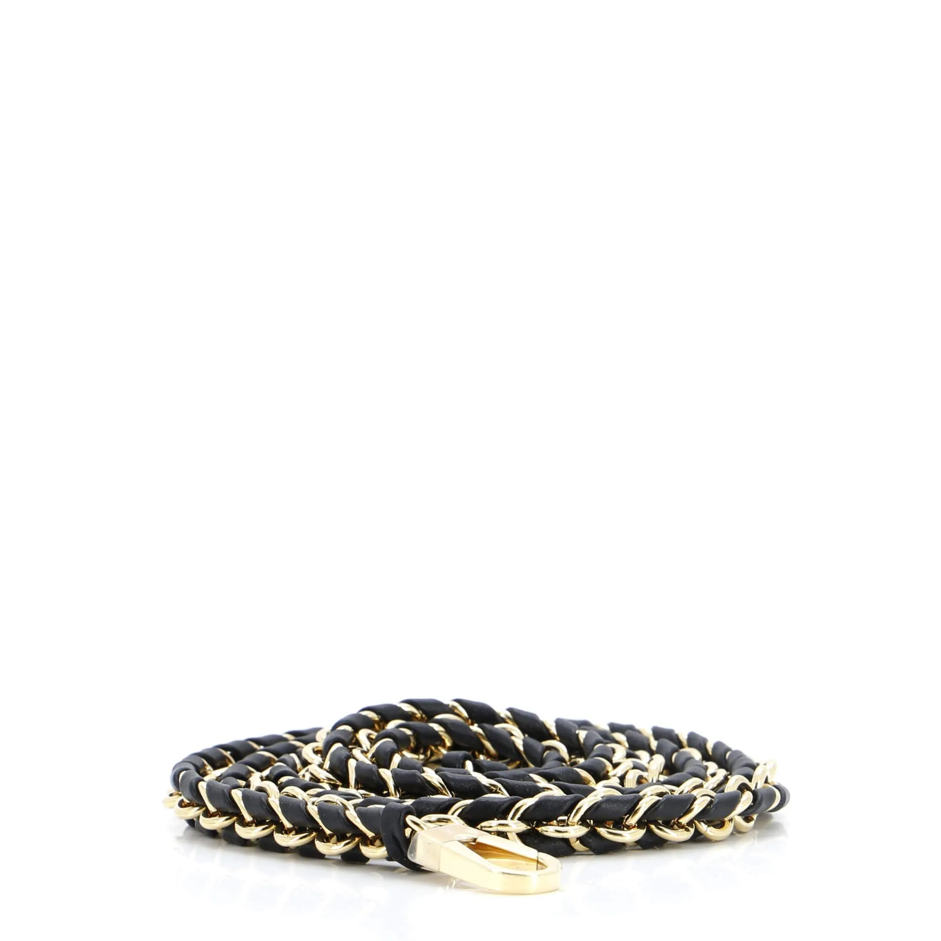 Designer Multi Pochette Accessoires Woven Chain Strap Leather and Metal