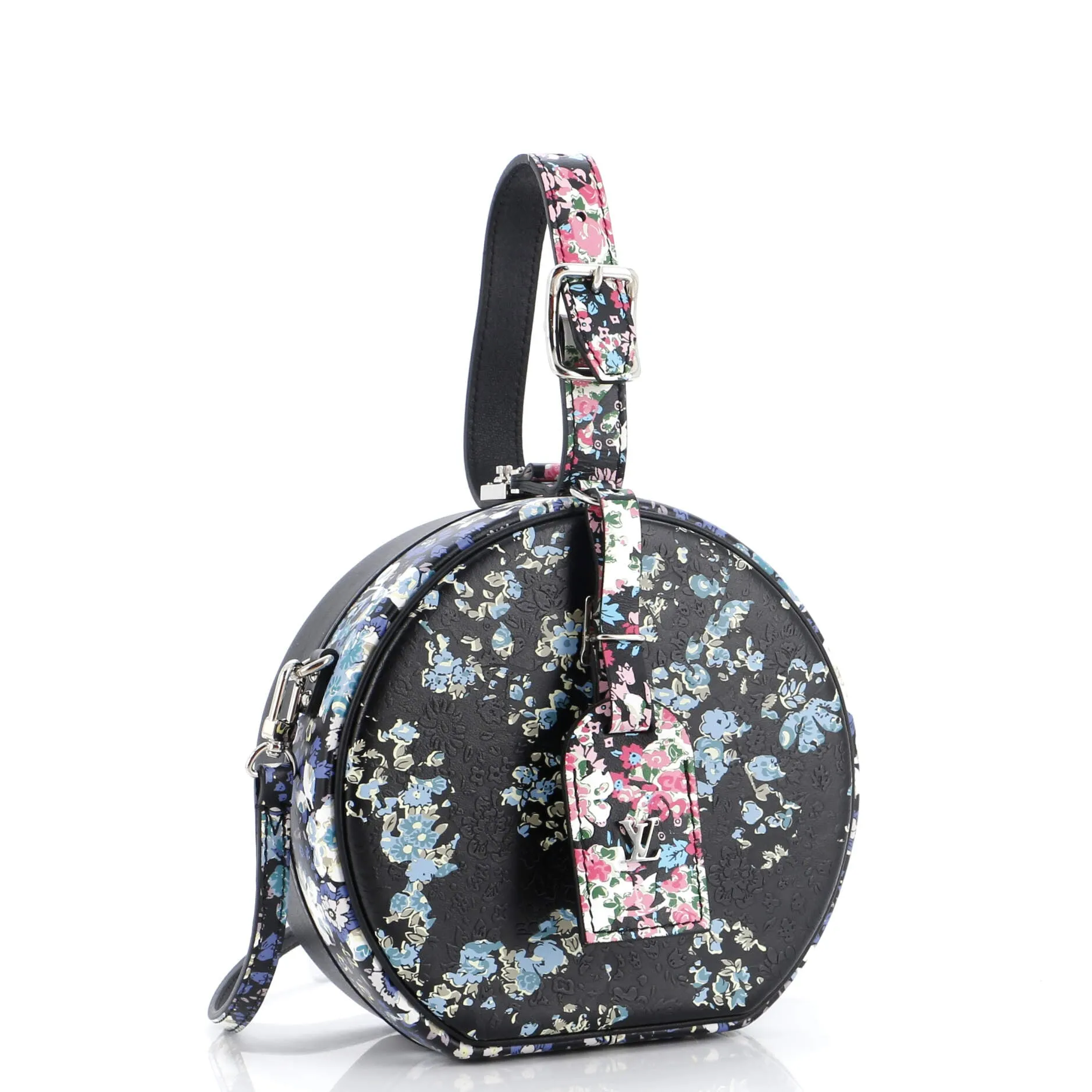 Designer Petite Boite Chapeau Bag Floral Printed Leather