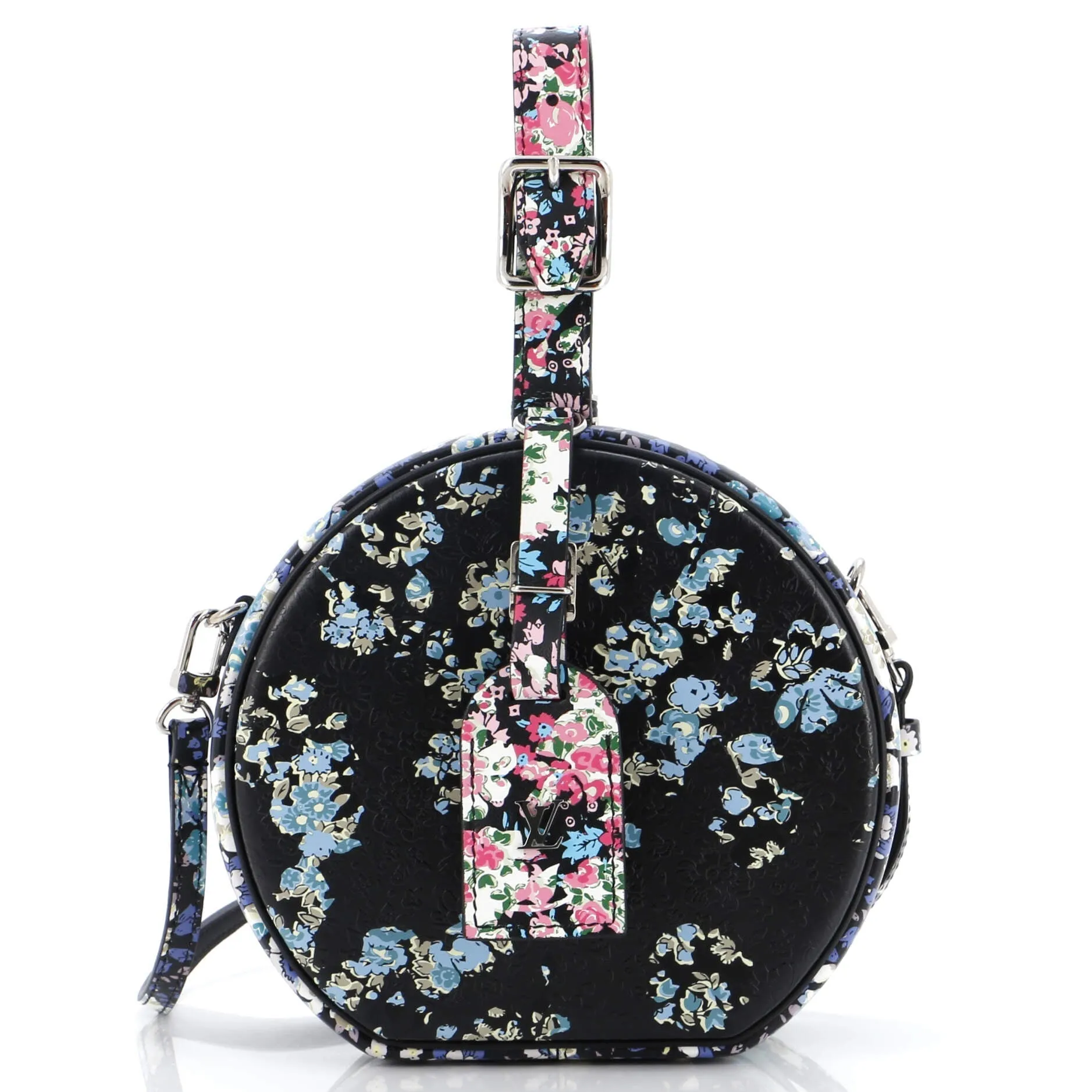 Designer Petite Boite Chapeau Bag Floral Printed Leather