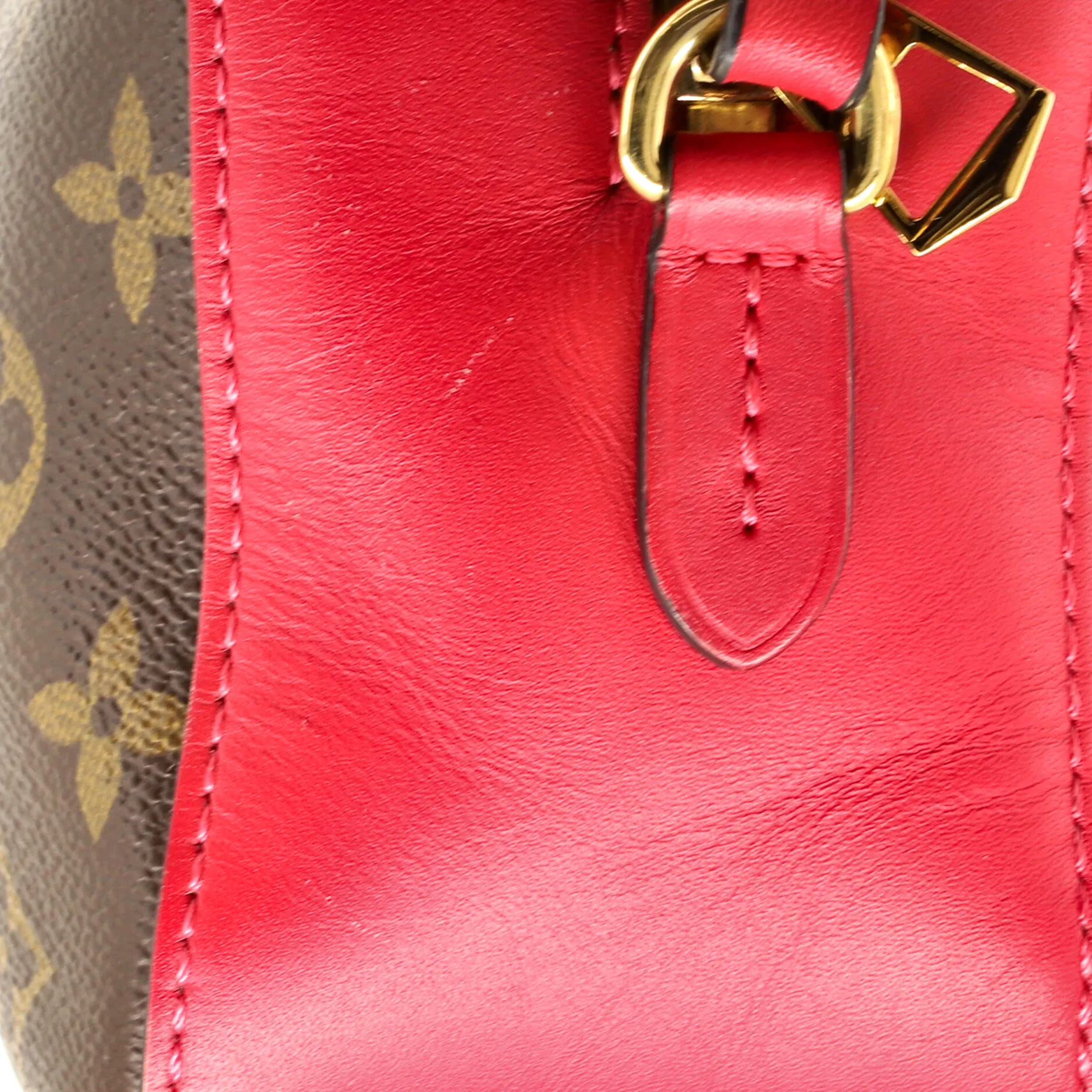 Designer Saintonge Handbag Monogram Canvas with Leather