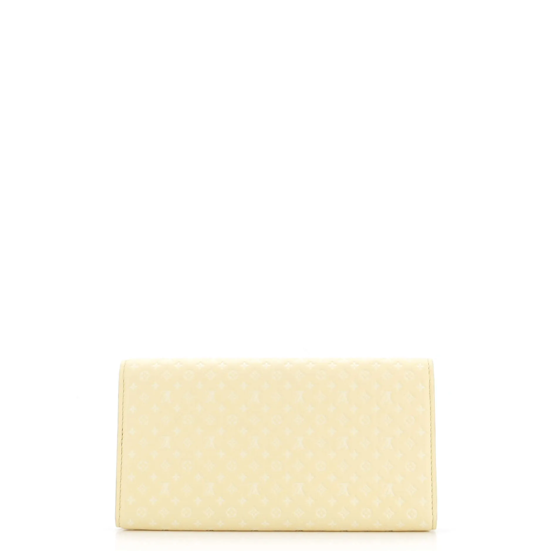 Designer Sarah Wallet NM Nanogram Embossed Leather