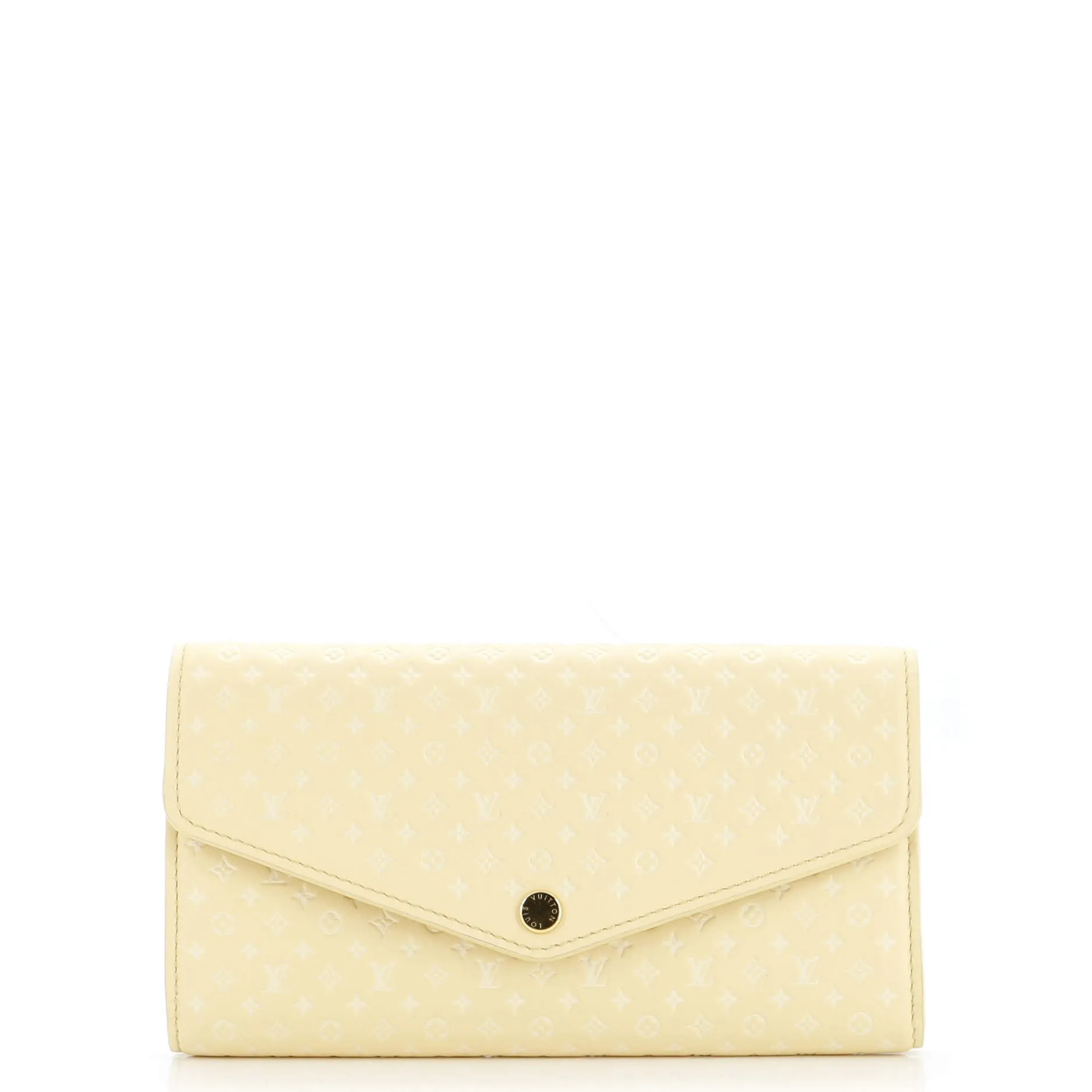 Designer Sarah Wallet NM Nanogram Embossed Leather