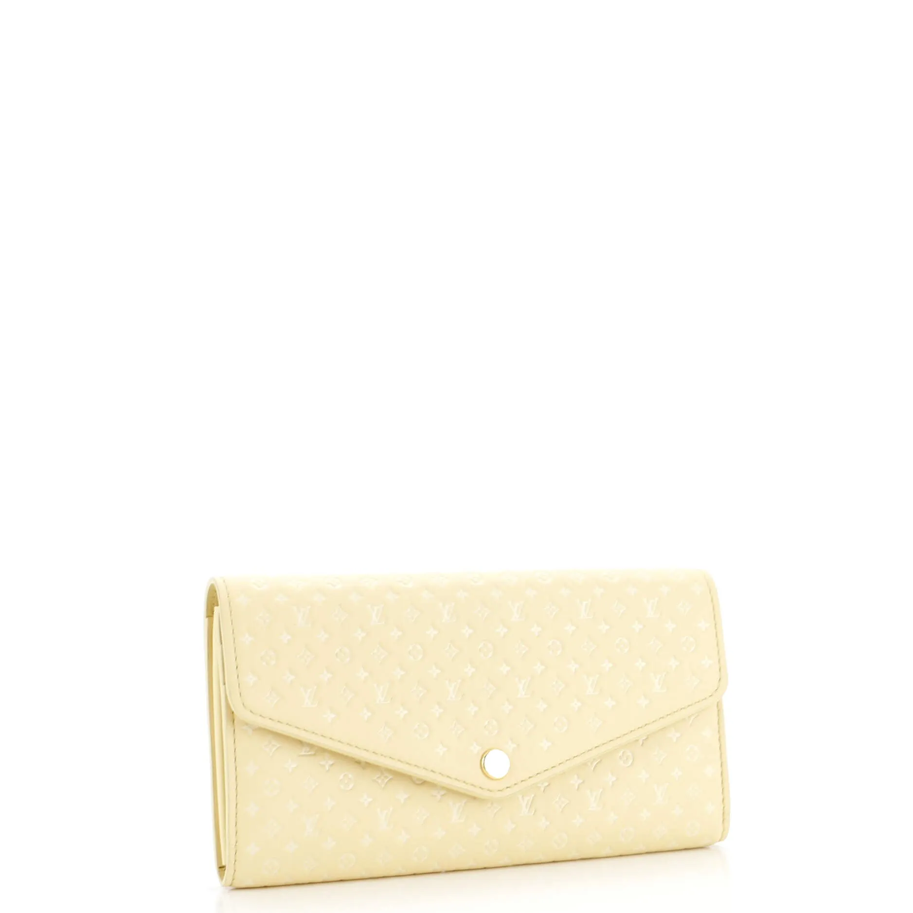 Designer Sarah Wallet NM Nanogram Embossed Leather