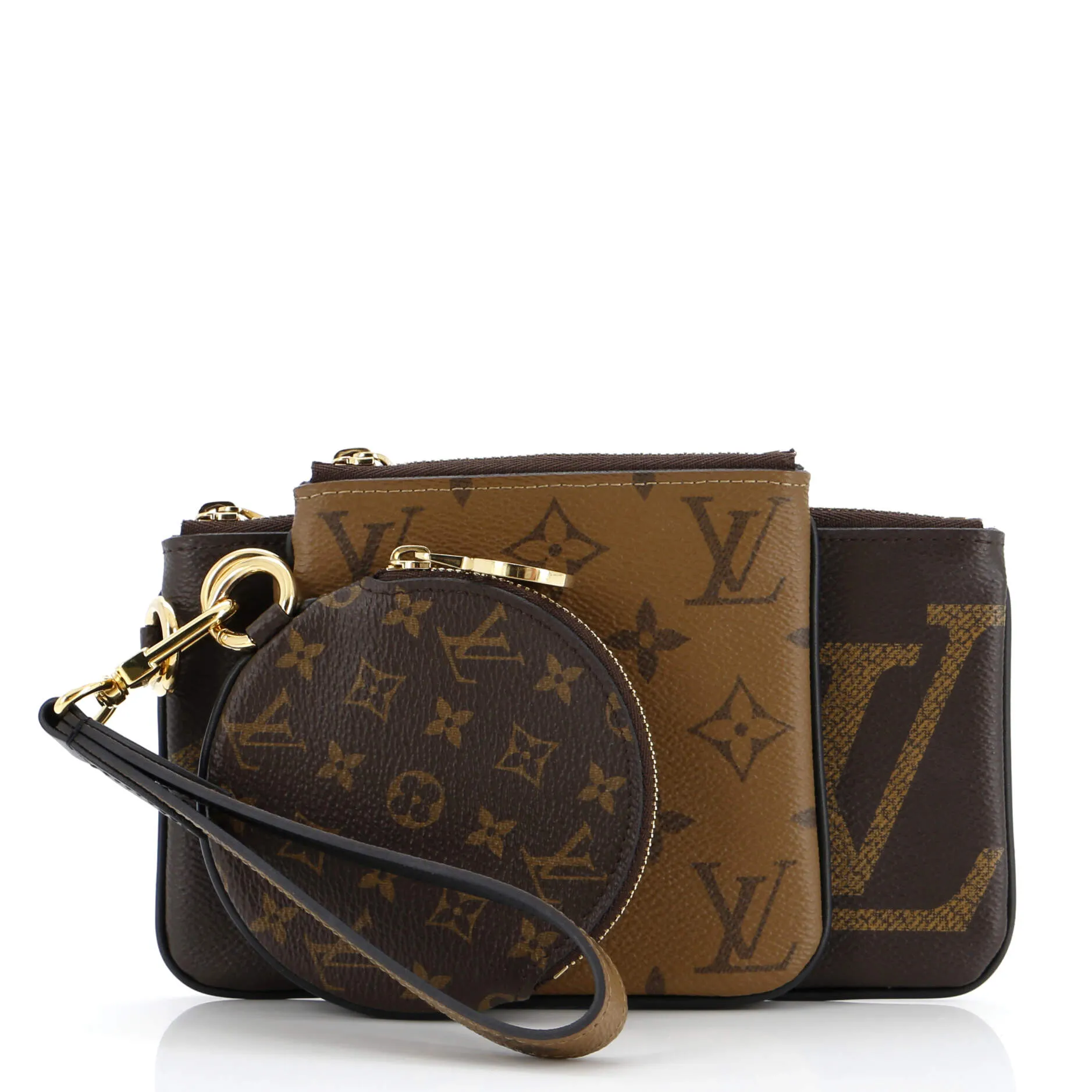 Designer Trio Pouch Set Reverse Monogram Giant