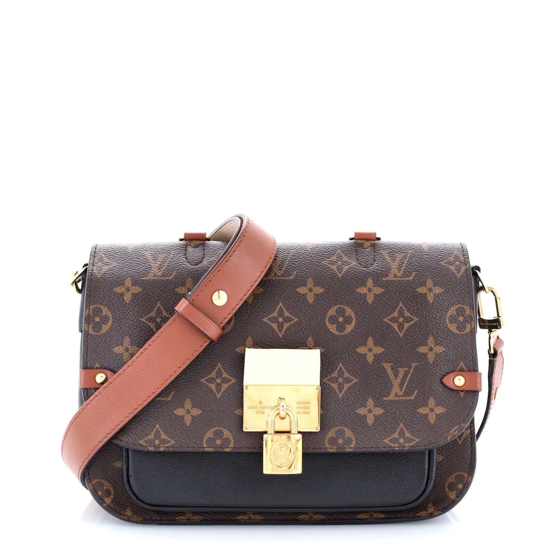 Designer Vaugirard Handbag Monogram Canvas with Leather