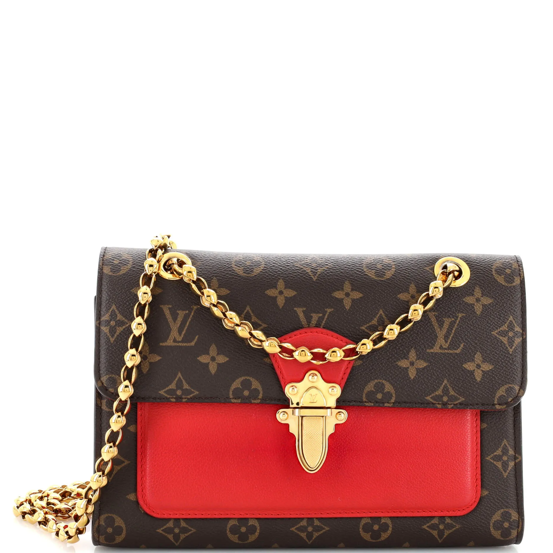 Designer Victoire Handbag Monogram Canvas and Leather
