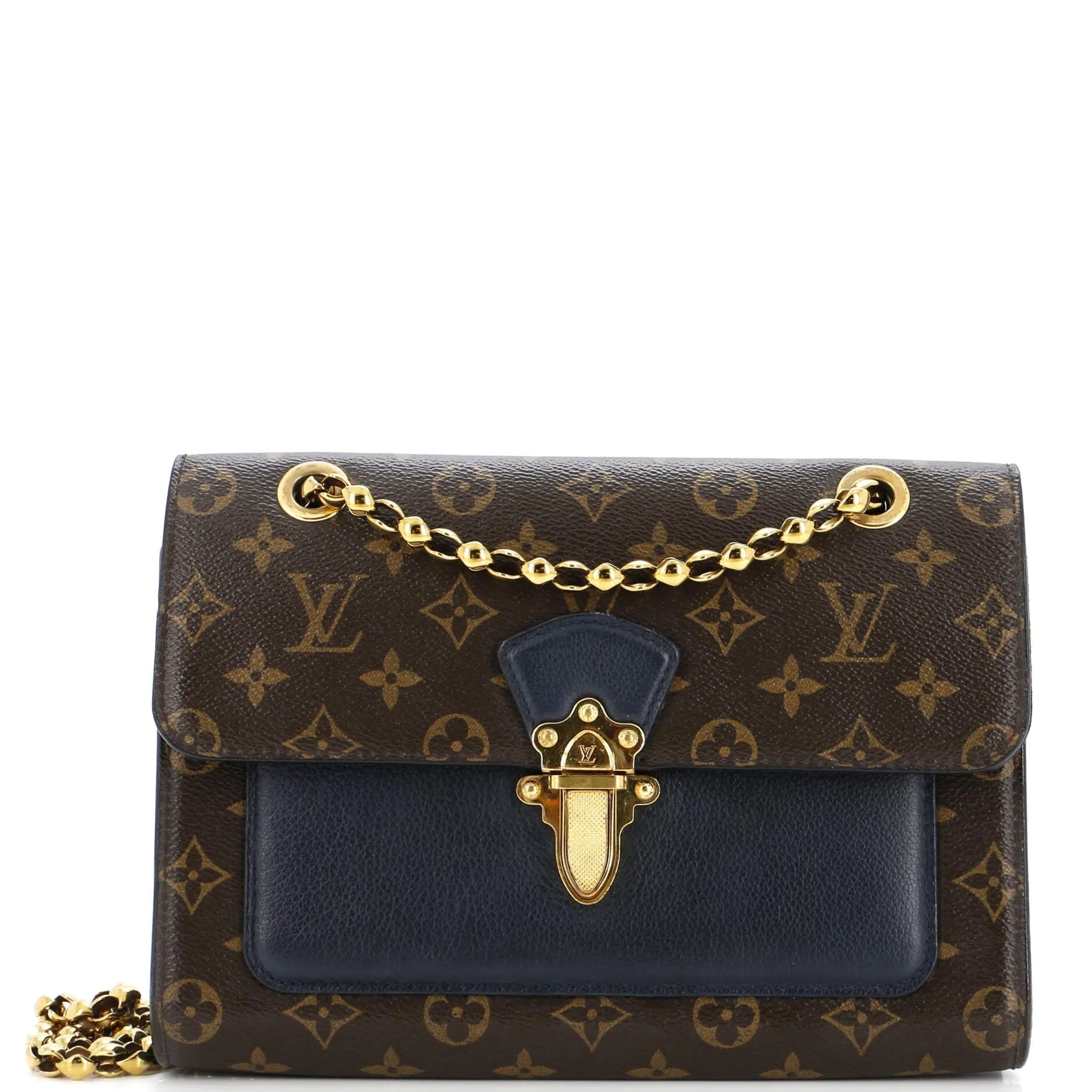 Designer Victoire Handbag Monogram Canvas and Leather