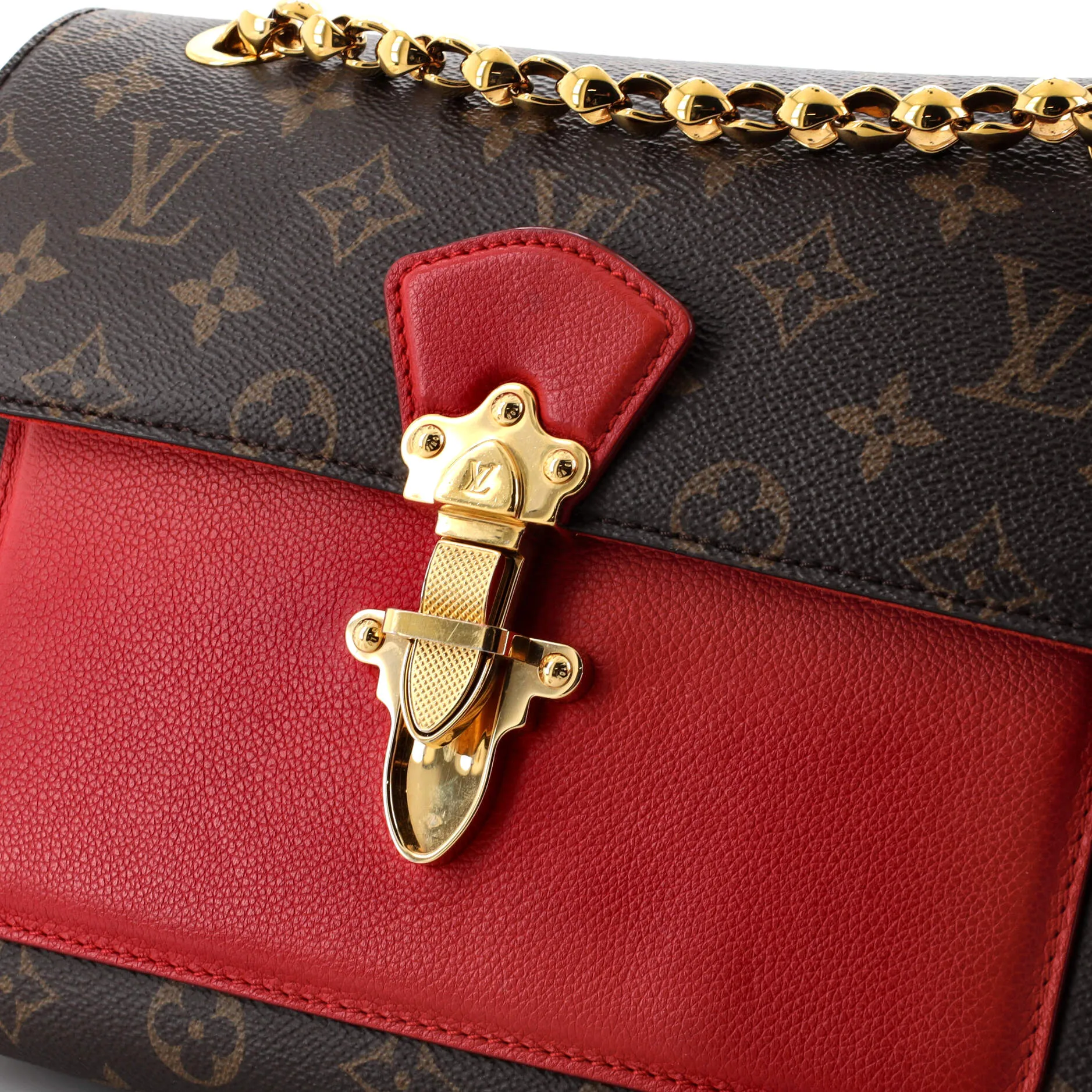 Designer Victoire Handbag Monogram Canvas and Leather