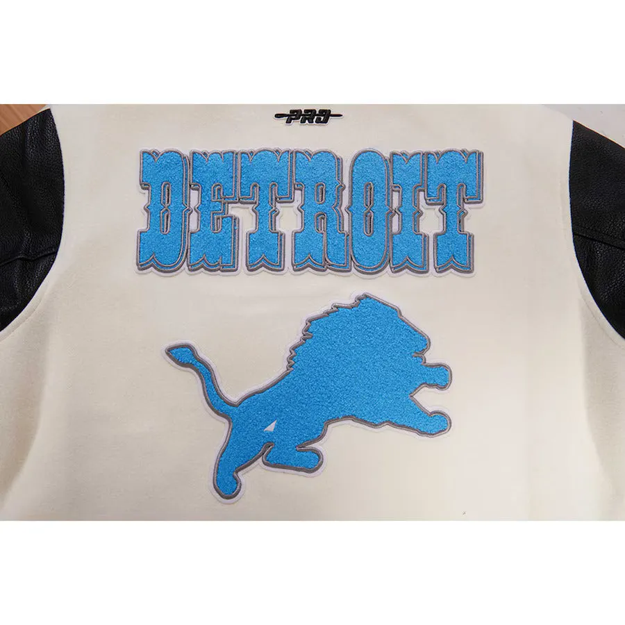 Detroit Lions Retro Classic White and Black Jacket