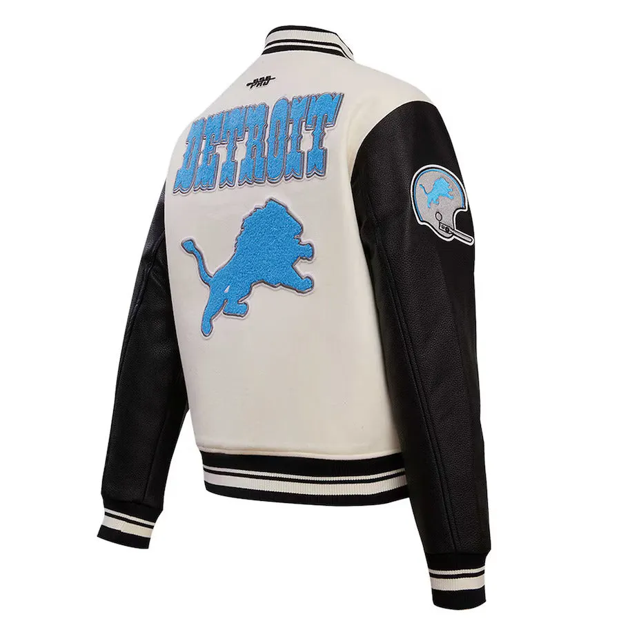 Detroit Lions Retro Classic White and Black Jacket