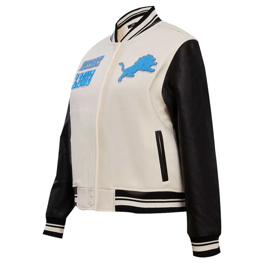 Detroit Lions Retro Classic White and Black Jacket