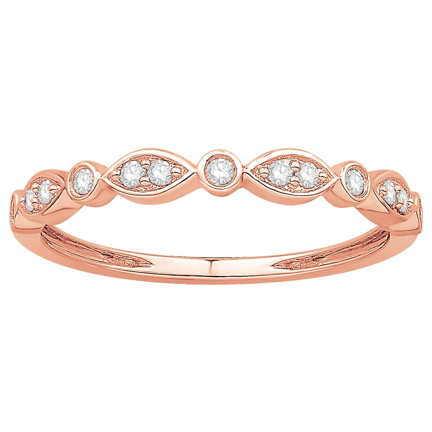 Diamond Stackable Ring in Rose Gold