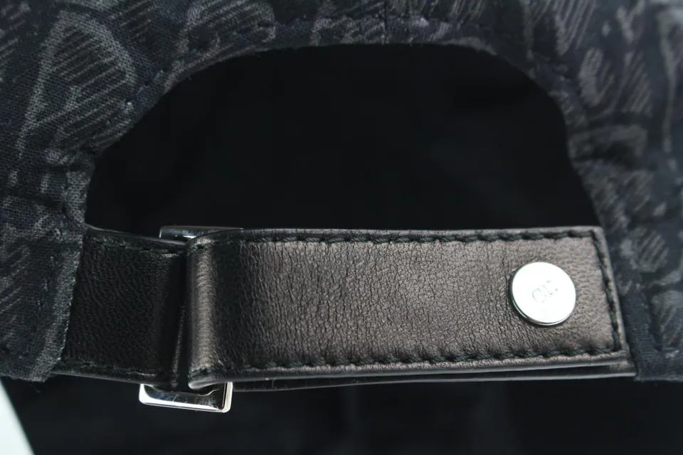 Dior Black Monogram Trotter Baseball Cap Hat 51da423