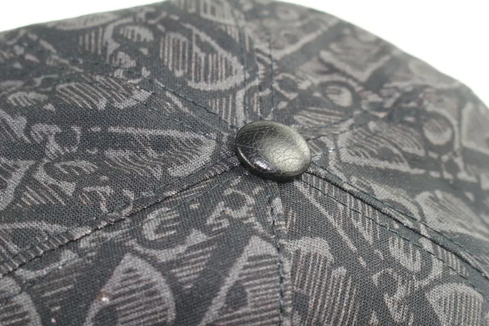 Dior Black Monogram Trotter Baseball Cap Hat 51da423