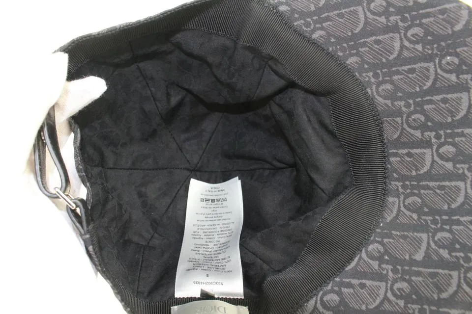 Dior Black Monogram Trotter Baseball Cap Hat 51da423