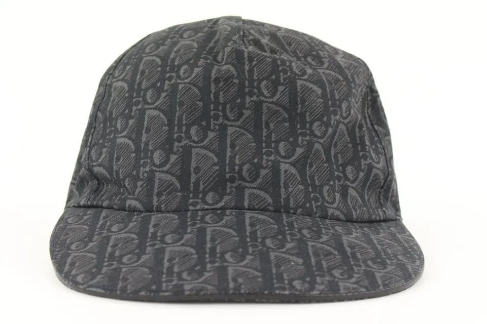Dior Black Monogram Trotter Baseball Cap Hat 51da423