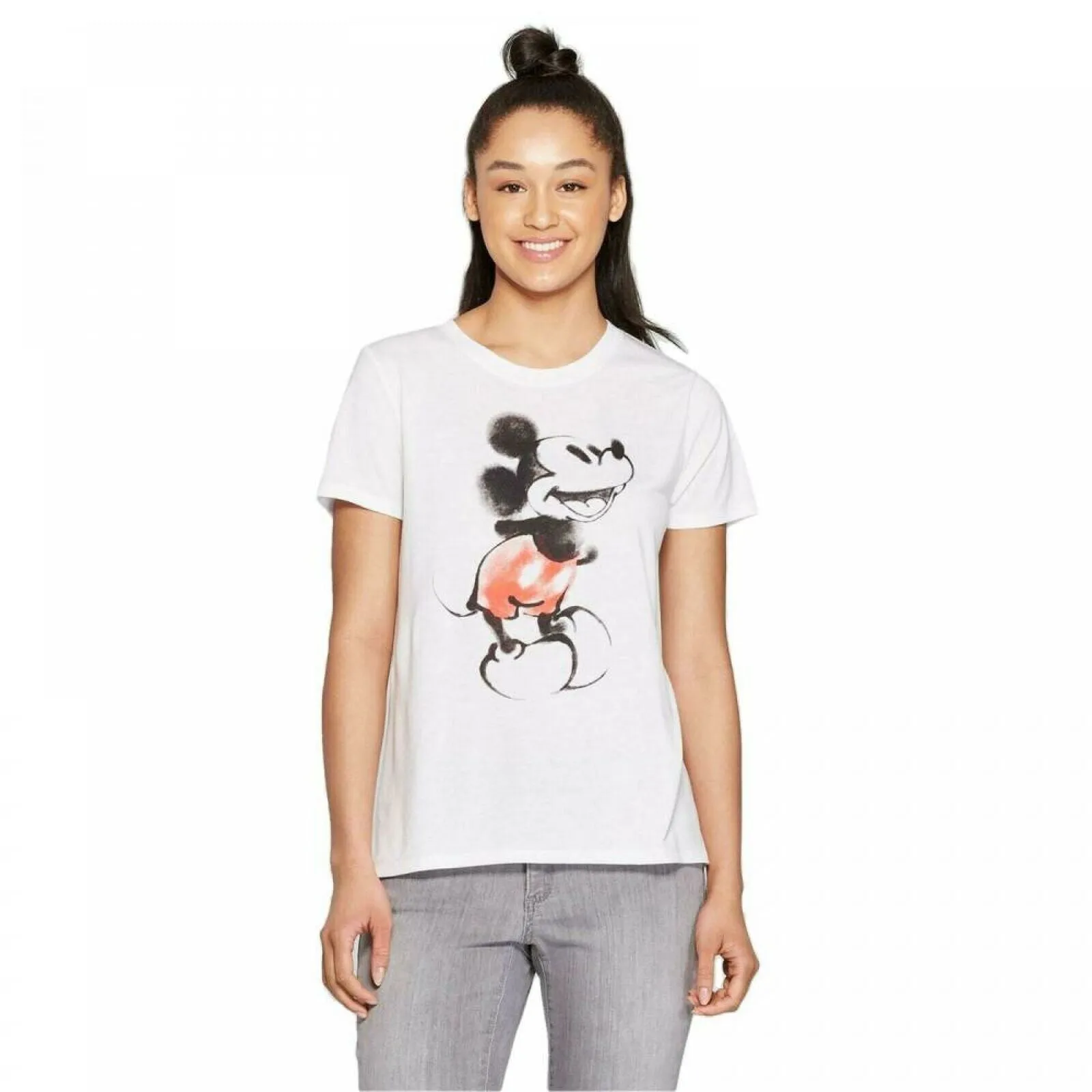 Disney Women's Mickey Mouse Short Sleeve Round Neck T-Shirt