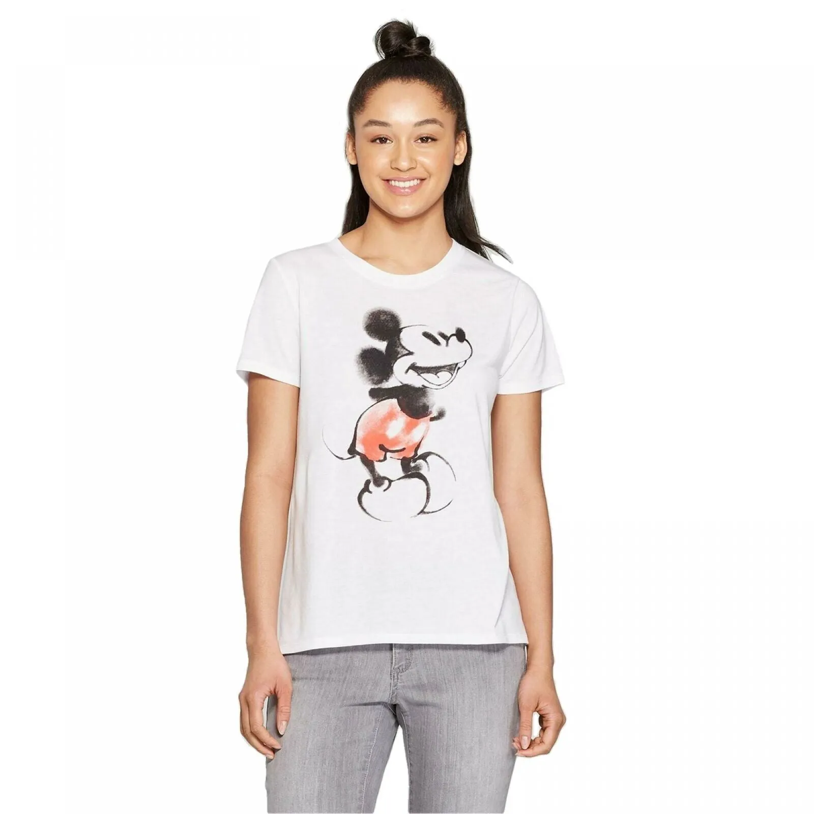 Disney Women's Mickey Mouse Short Sleeve Round Neck T-Shirt