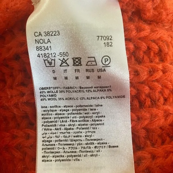DRYKORN Fluffy Wool Alpaca Nola Sweater in Tangerine
