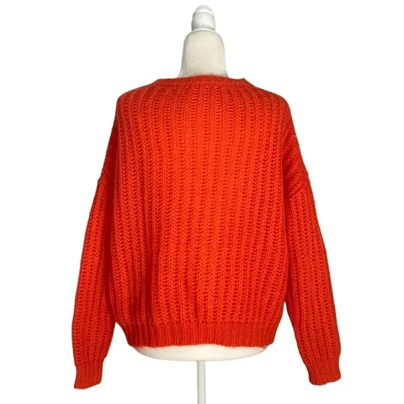 DRYKORN Fluffy Wool Alpaca Nola Sweater in Tangerine