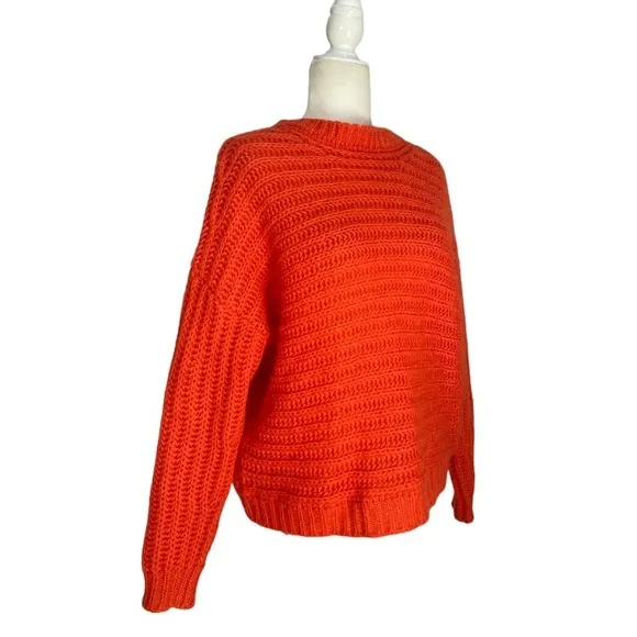 DRYKORN Fluffy Wool Alpaca Nola Sweater in Tangerine