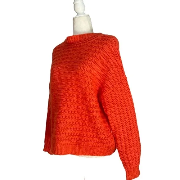 DRYKORN Fluffy Wool Alpaca Nola Sweater in Tangerine