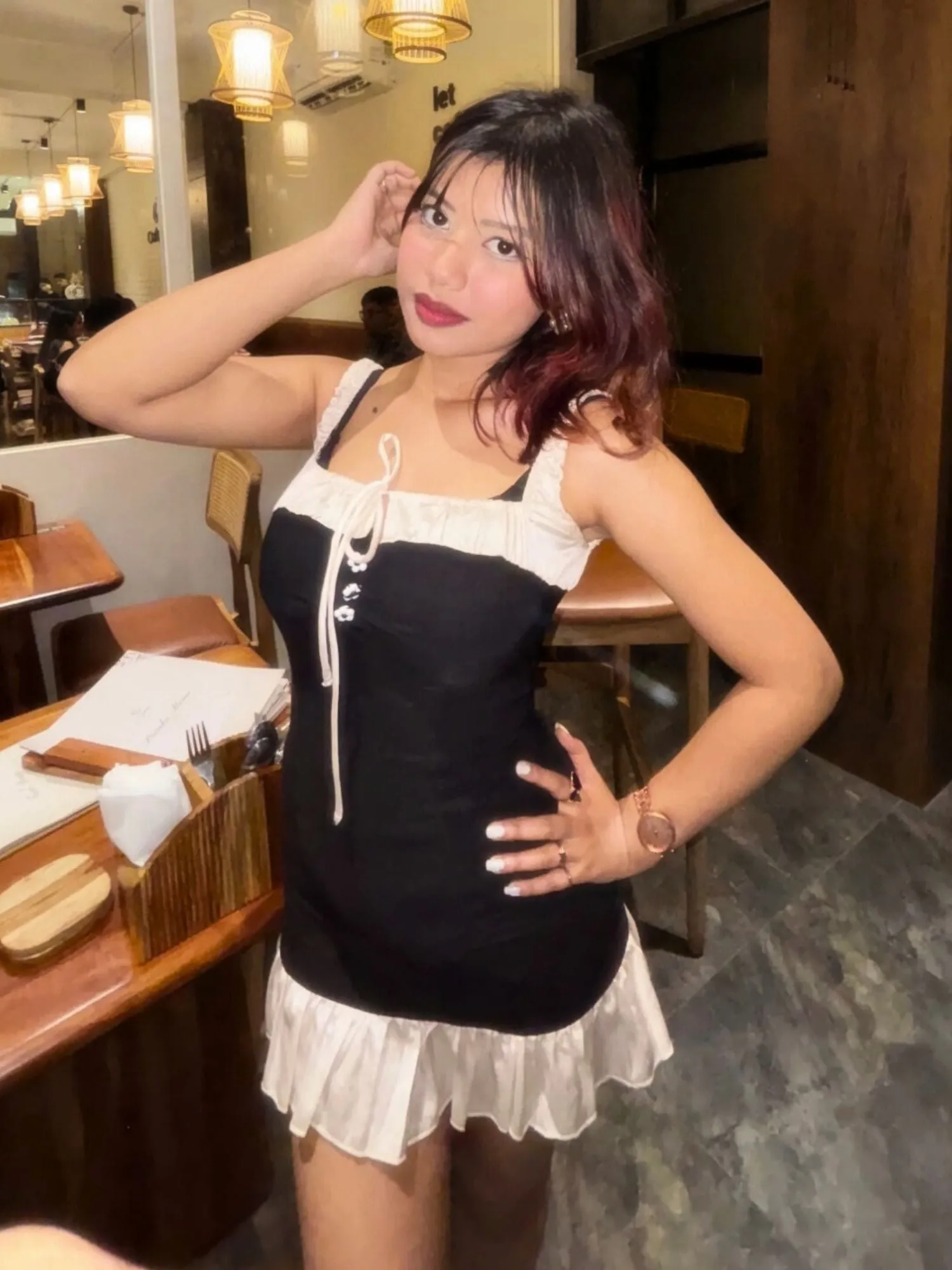 Dual Coloured Mini Dress