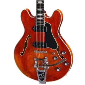 Eastman Guitars T64/V Bigsby Semi-Hollow Thinline, Antique Classic Vintage Finish