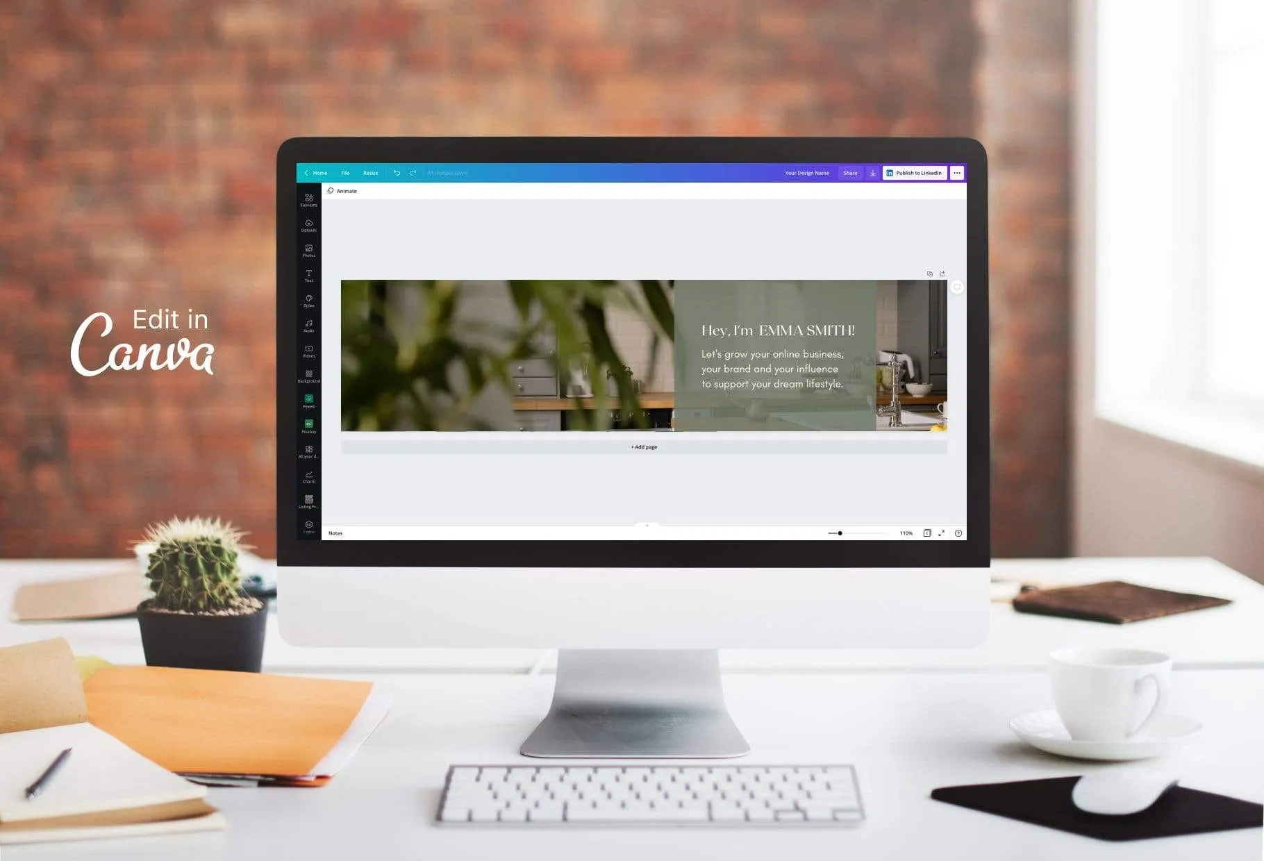 Emma LinkedIn Banner Canva Template