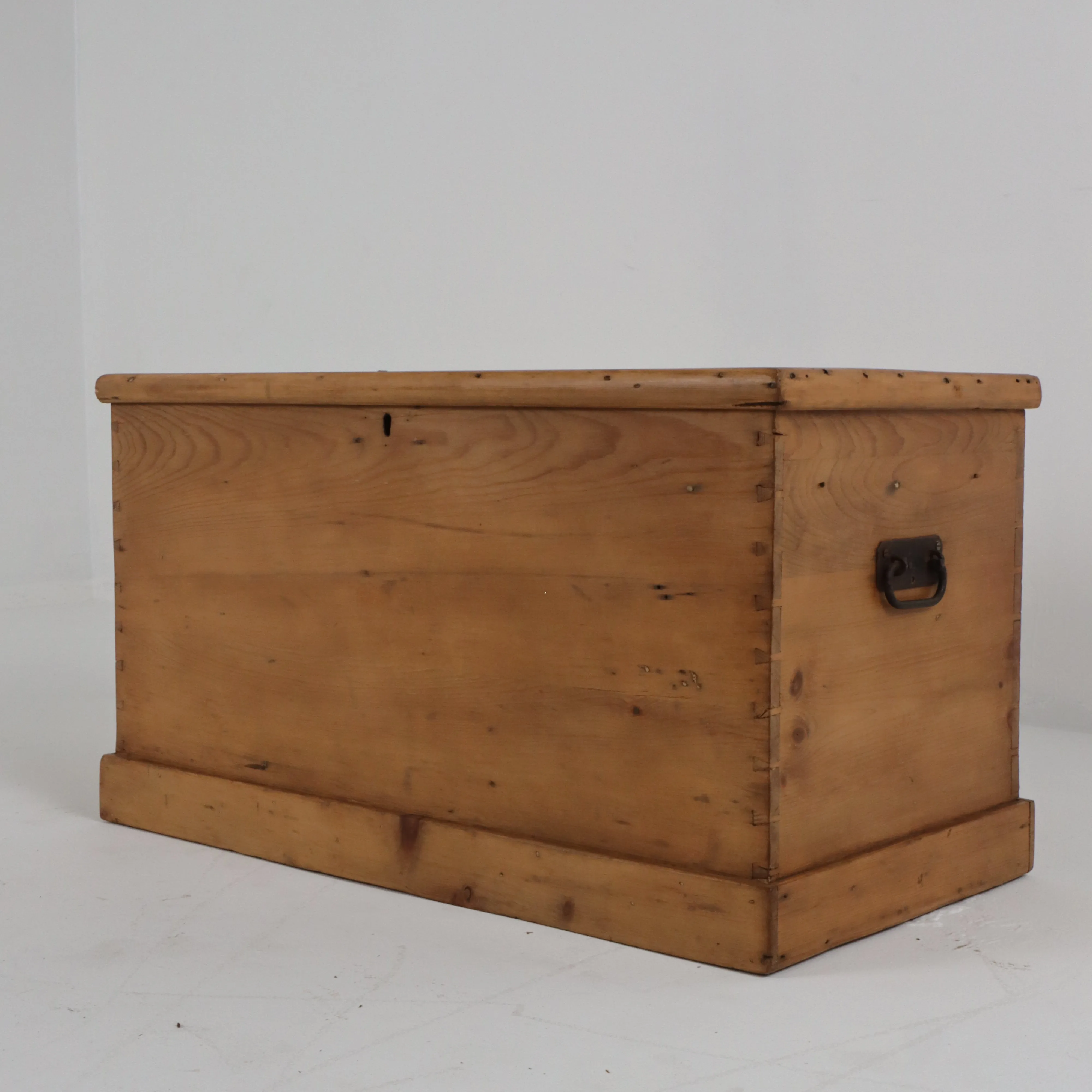 English Antique Pine Blanket Box c1880