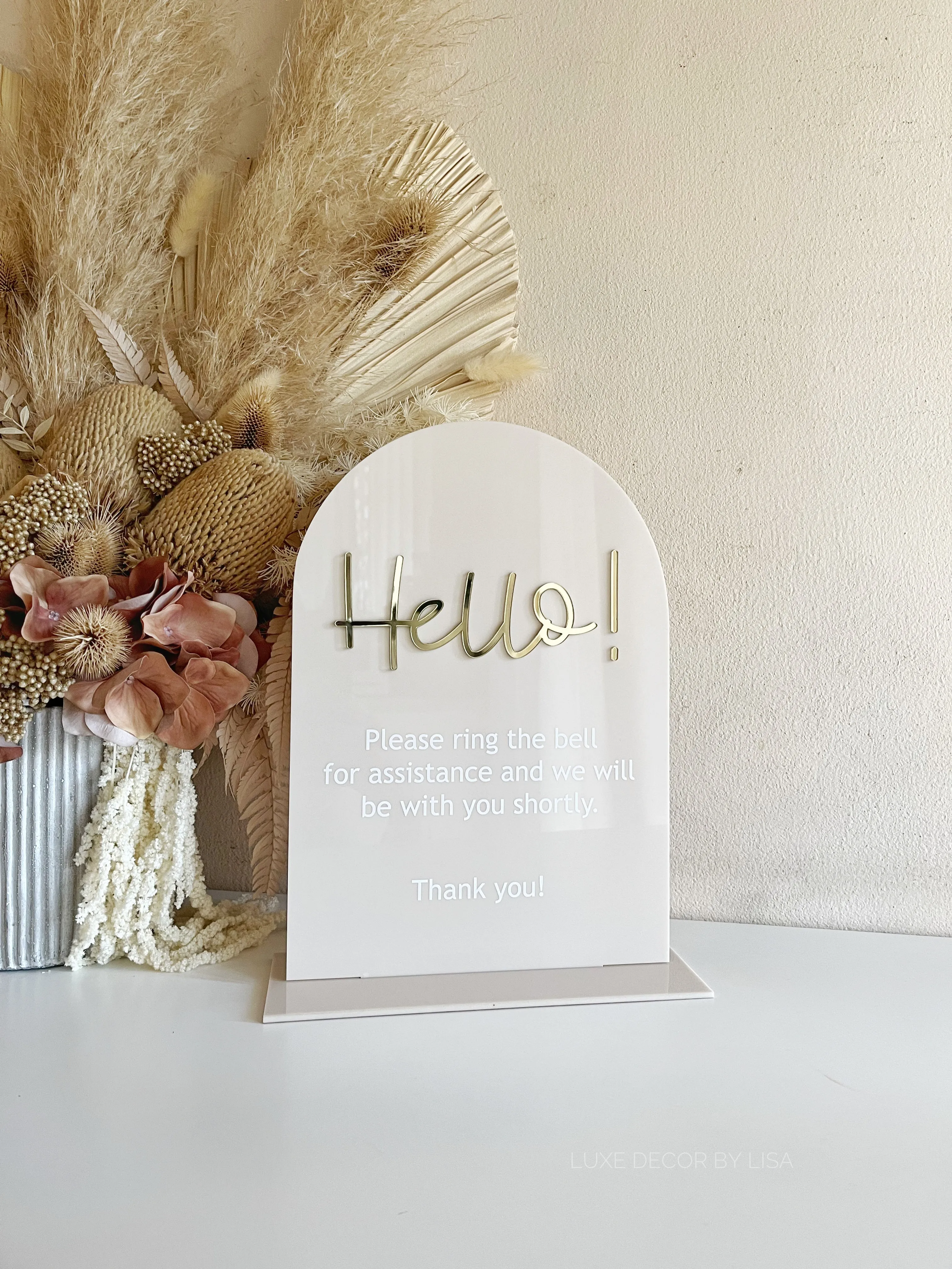 Entryway Hello Message Business Sign Freestanding