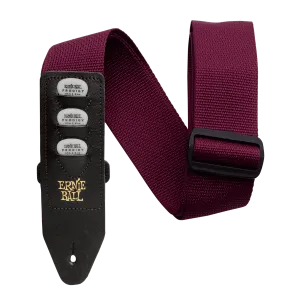 Ernie Ball Pickholder Polypro Strap - Burgundy