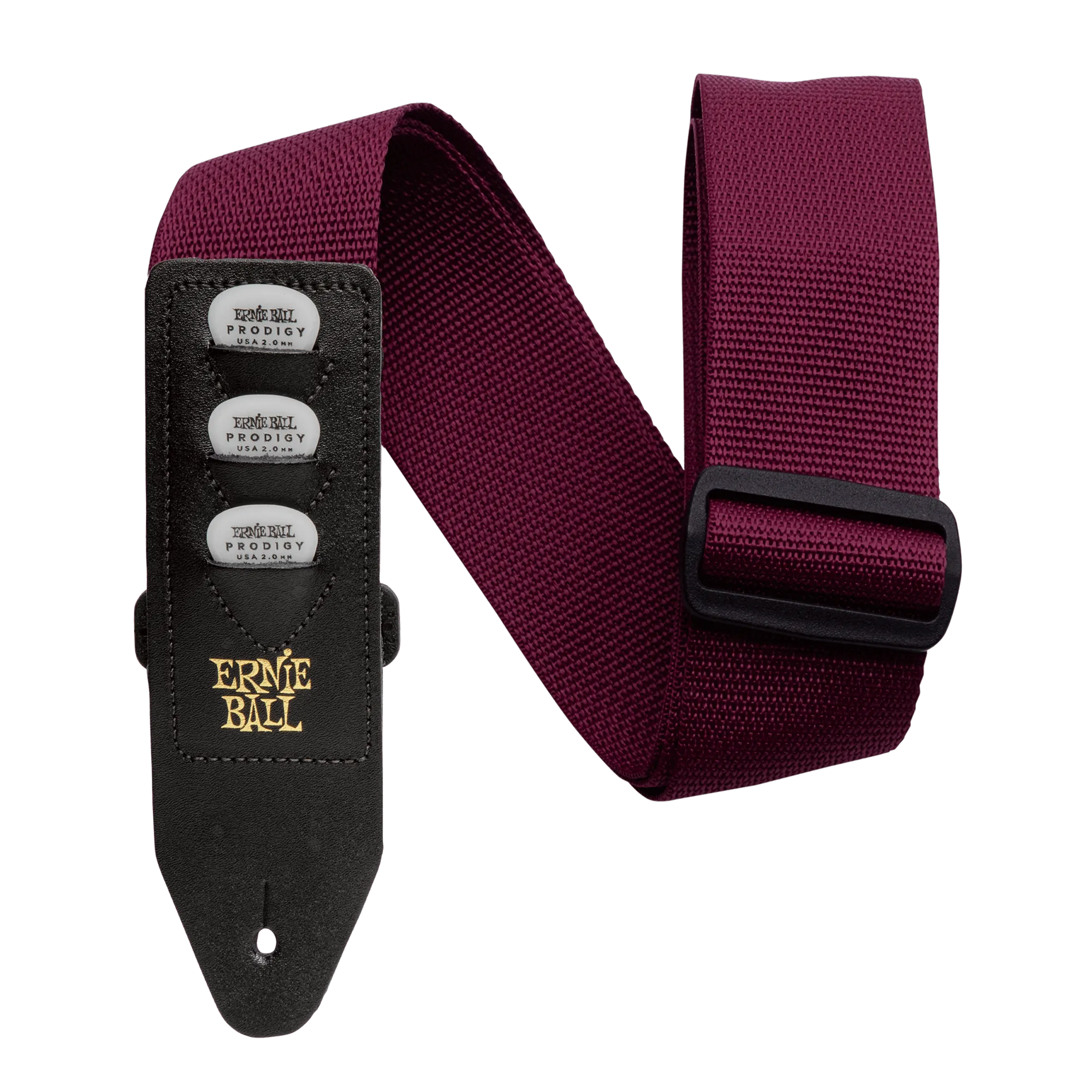 Ernie Ball Pickholder Polypro Strap - Burgundy