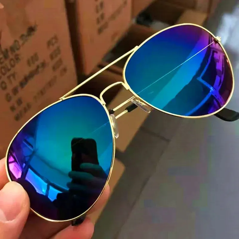 Fashion Pilot Round Gradient Sunglasses