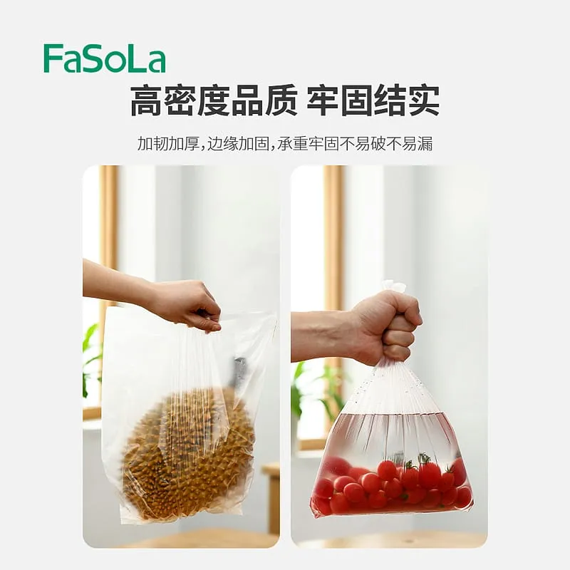 FaSoLa Disposable Thickened Food Preservation Bags - White, Size M, 25*35cm, 80 Pieces