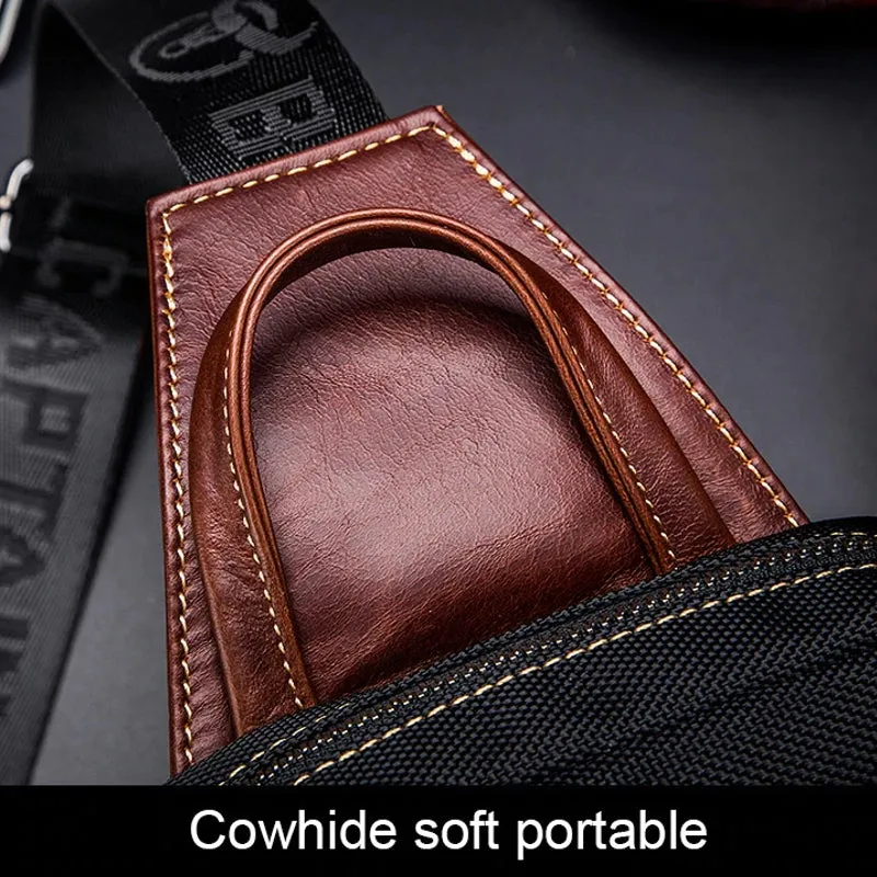 First Layer Cowhide Men Casual Fashion Chest Belt