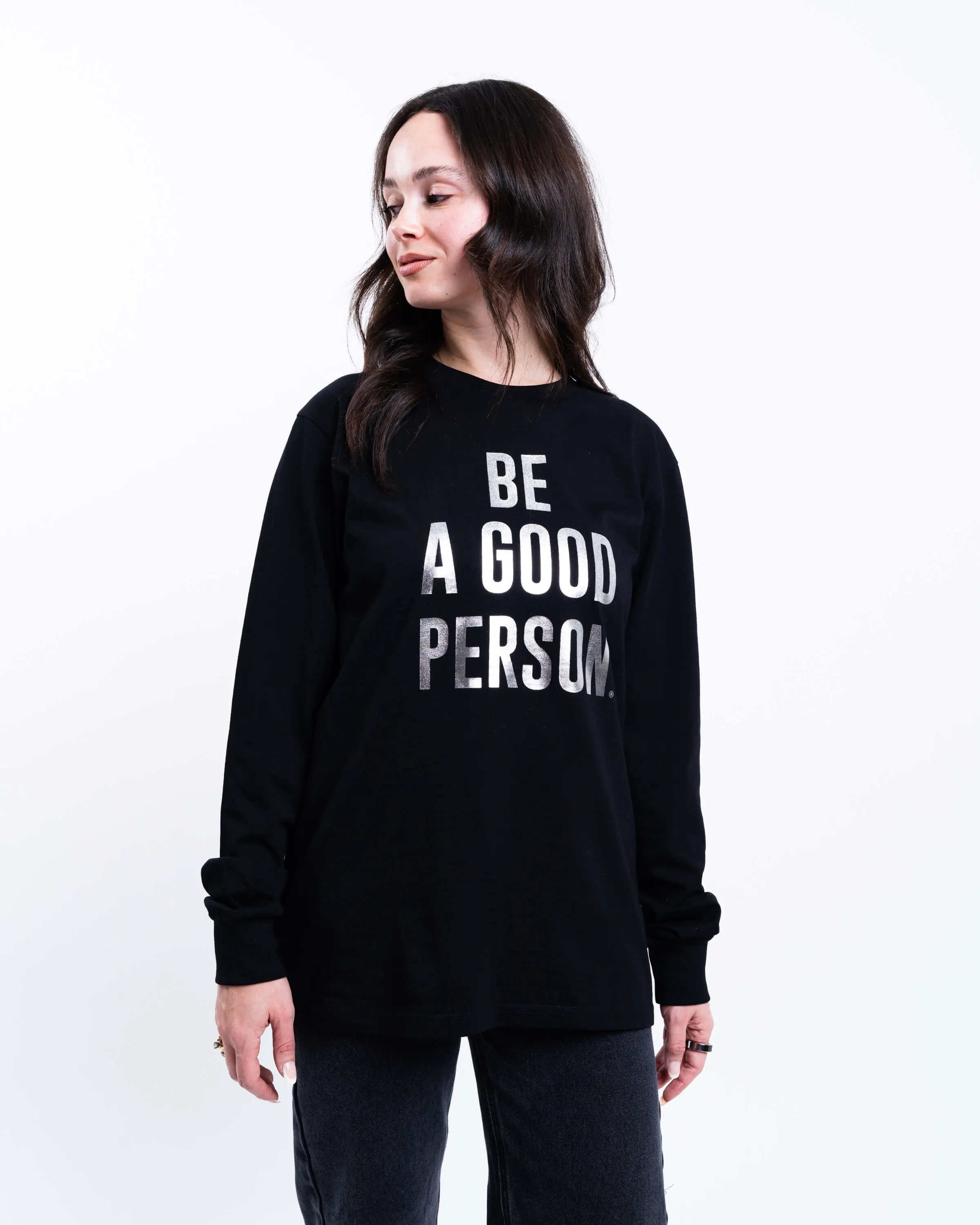 Foil Long Sleeve - Black/Silver