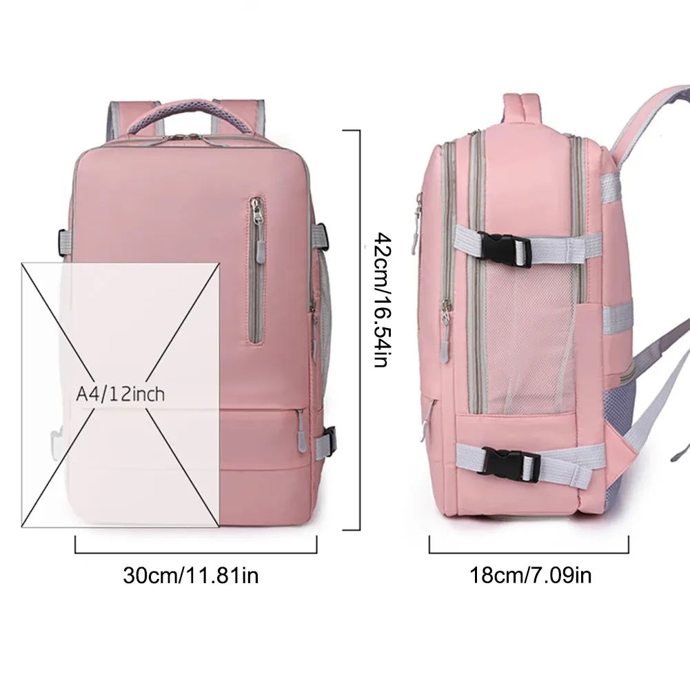 Folding Luggage Bags Lightweight Consignment Bag with Wheels Large Capacity Oxford Cloth Dry-Wet Separation Outdoor Weekend Bag