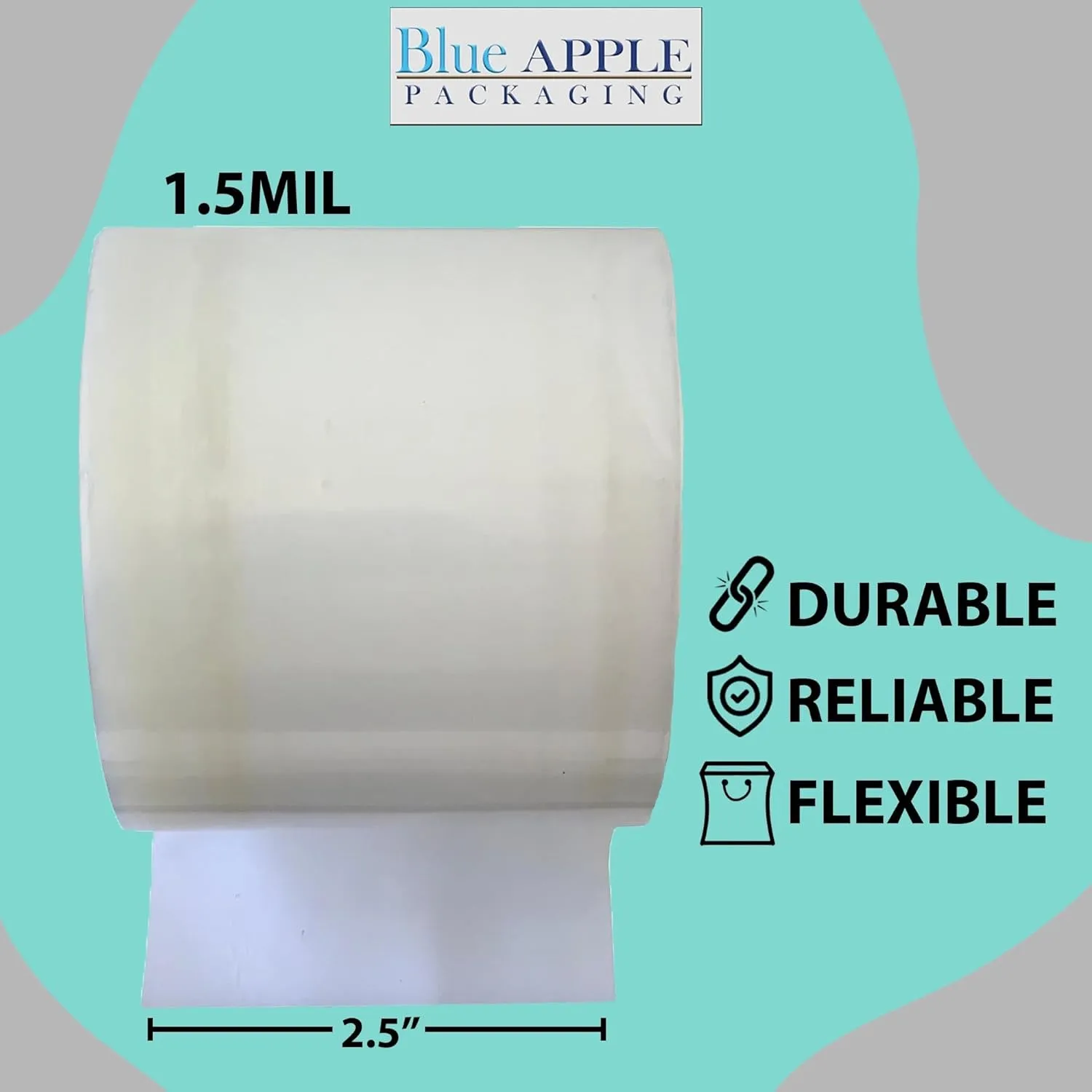 Food Grade Poly Tubing Roll Bags 1.5Mil 2.5x2900ft- Impulse Heat Sealer