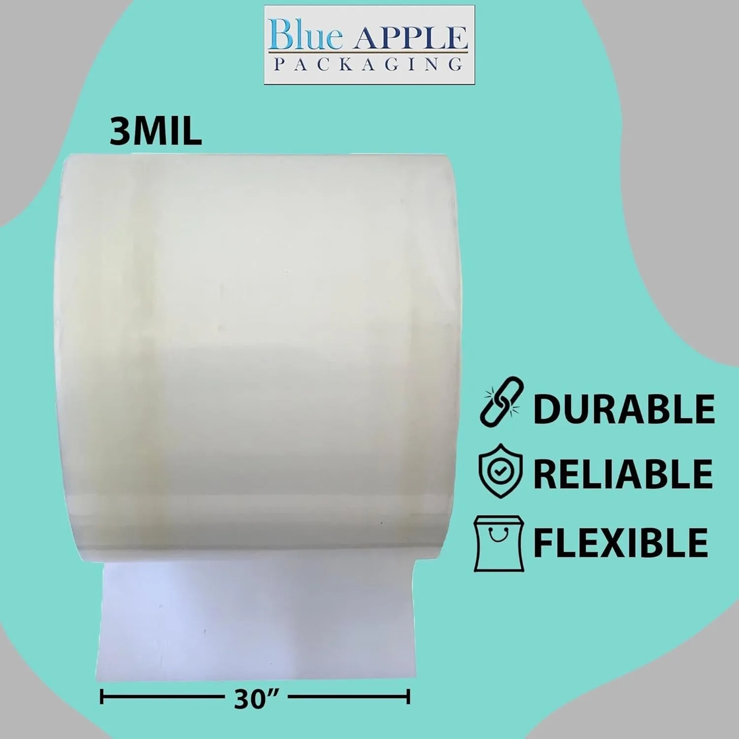 Food Grade Poly Tubing Roll Bags 3Mil 30x1450ft- Impulse Heat Sealer