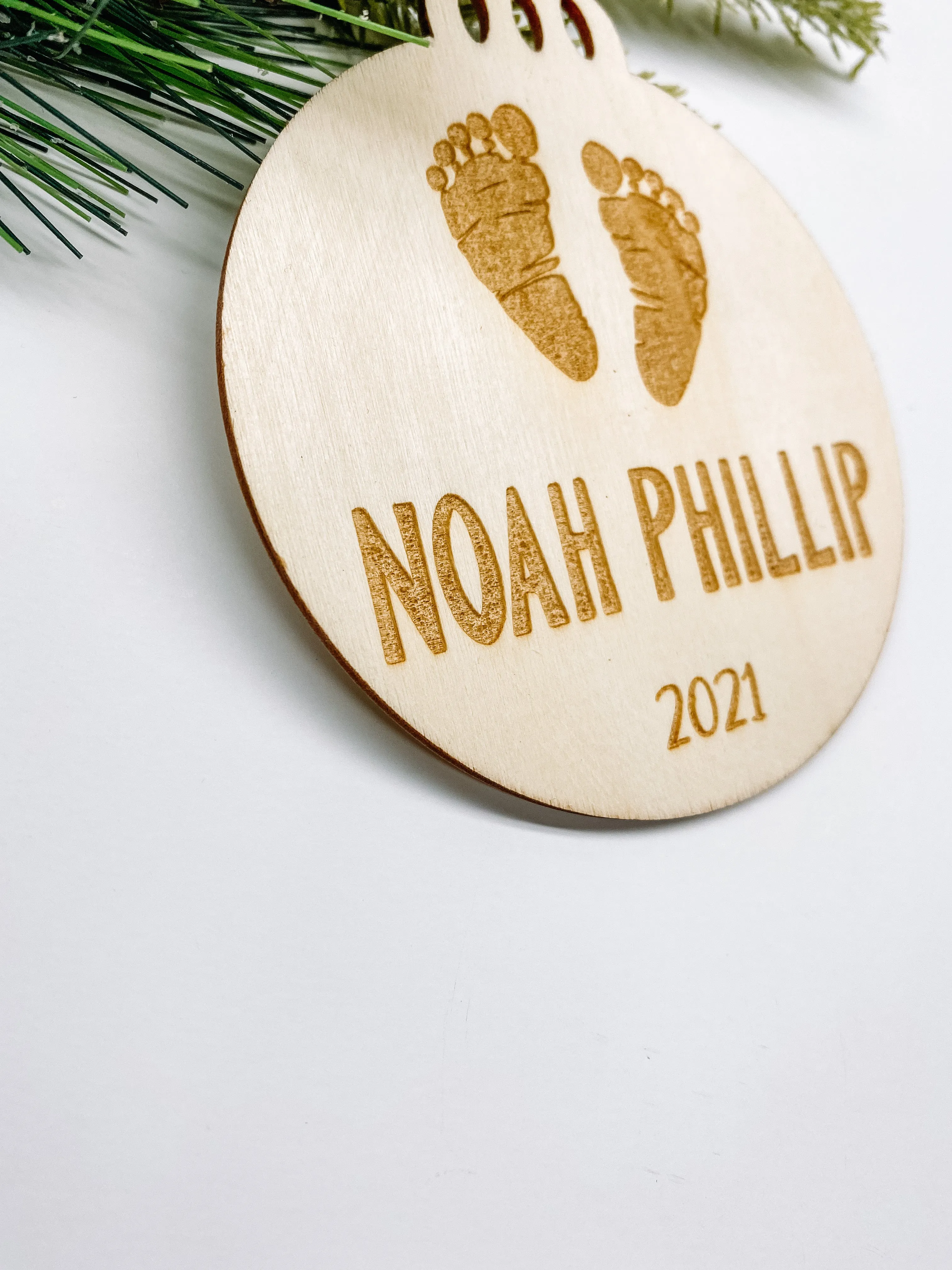 Foot Print First Christmas Ornament