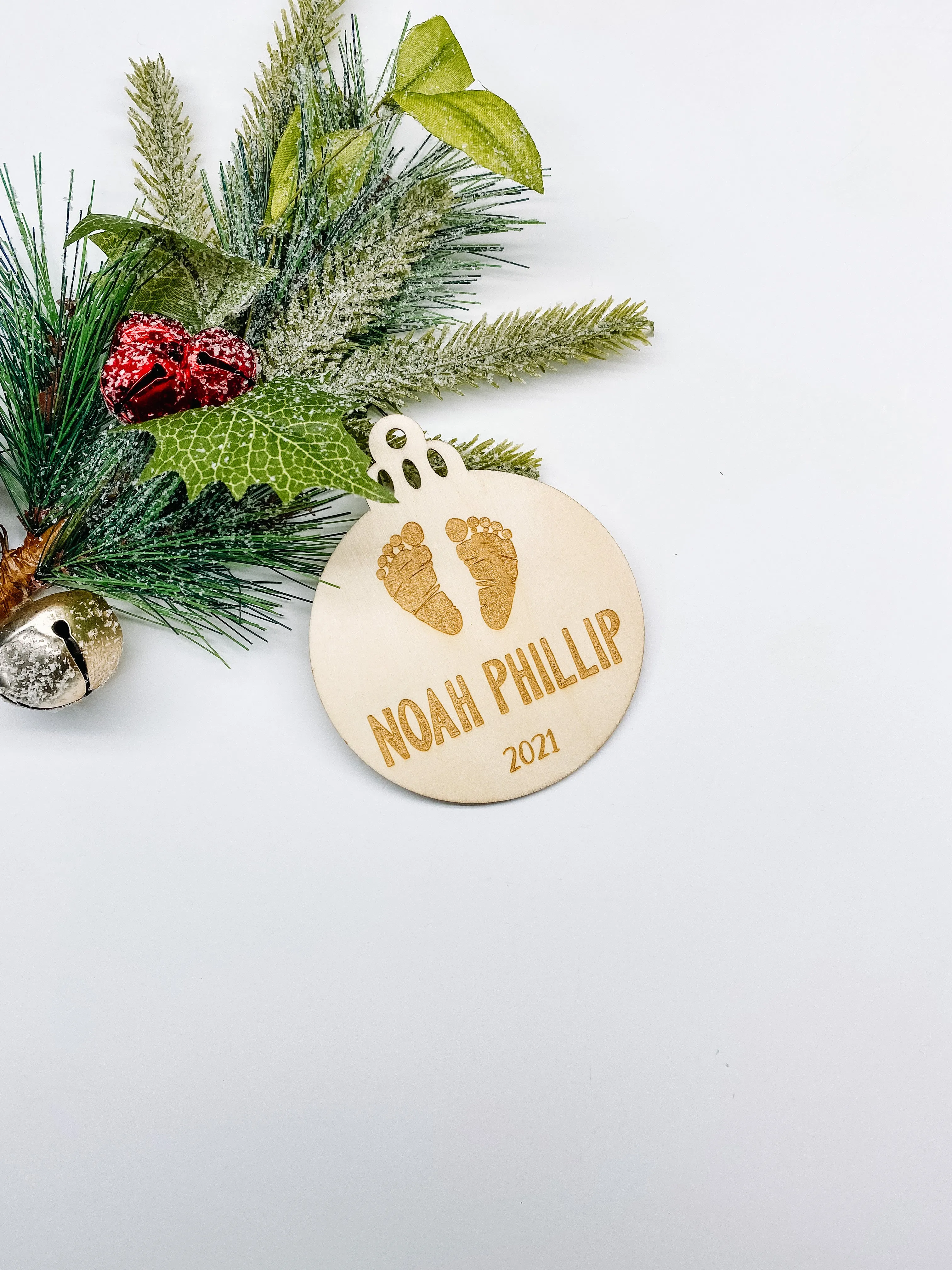 Foot Print First Christmas Ornament
