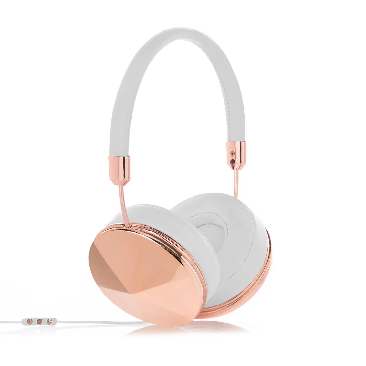 Frends Taylor White Leather Over-the-Ear Headphones Bundle - White Vortex