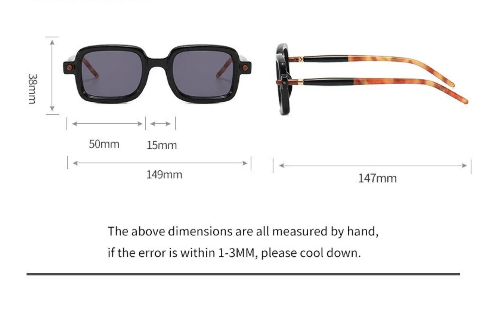 Gafas KUBO estilo Alemán Lentes de Sol o Graduables Armazón cuadrado de diseñador Vintage Retro