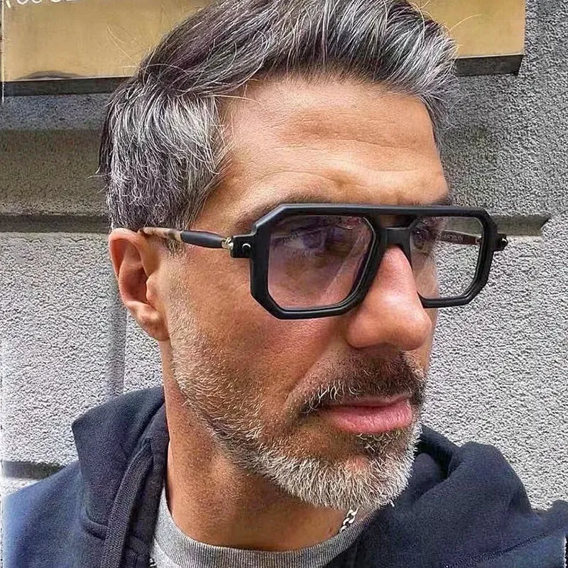 Gafas KUBO estilo Alemán Lentes de Sol o Graduables Armazón cuadrado de diseñador Vintage Retro