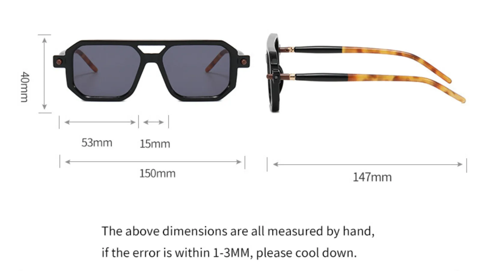 Gafas KUBO estilo Alemán Lentes de Sol o Graduables Armazón cuadrado de diseñador Vintage Retro