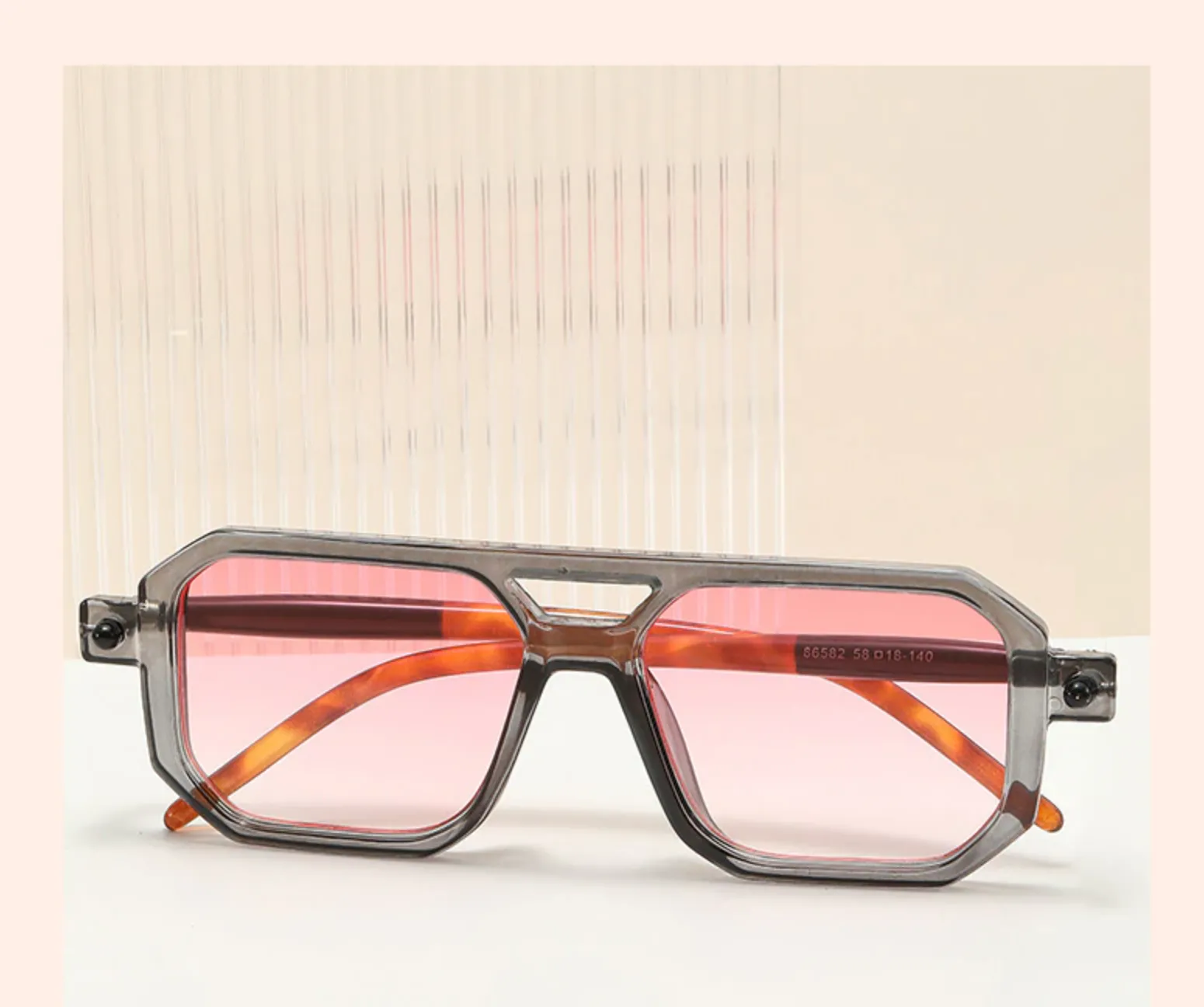Gafas KUBO estilo Alemán Lentes de Sol o Graduables Armazón cuadrado de diseñador Vintage Retro