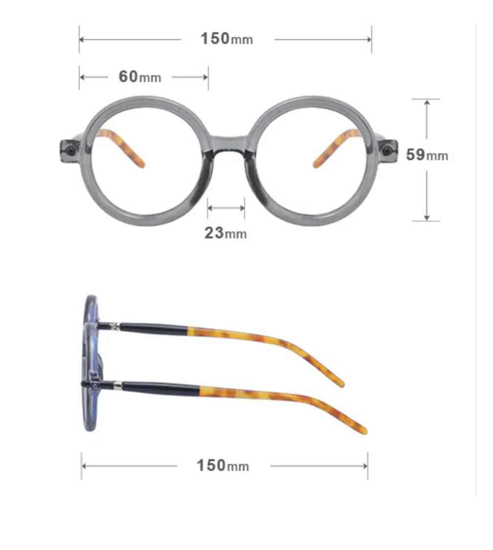 Gafas KUBO estilo Alemán Lentes de Sol o Graduables Armazón Redonddo de diseñador Vintage Retro